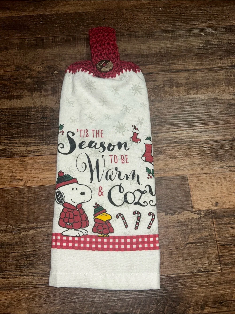 Peanuts Snoopy Christmas Hanging Towel